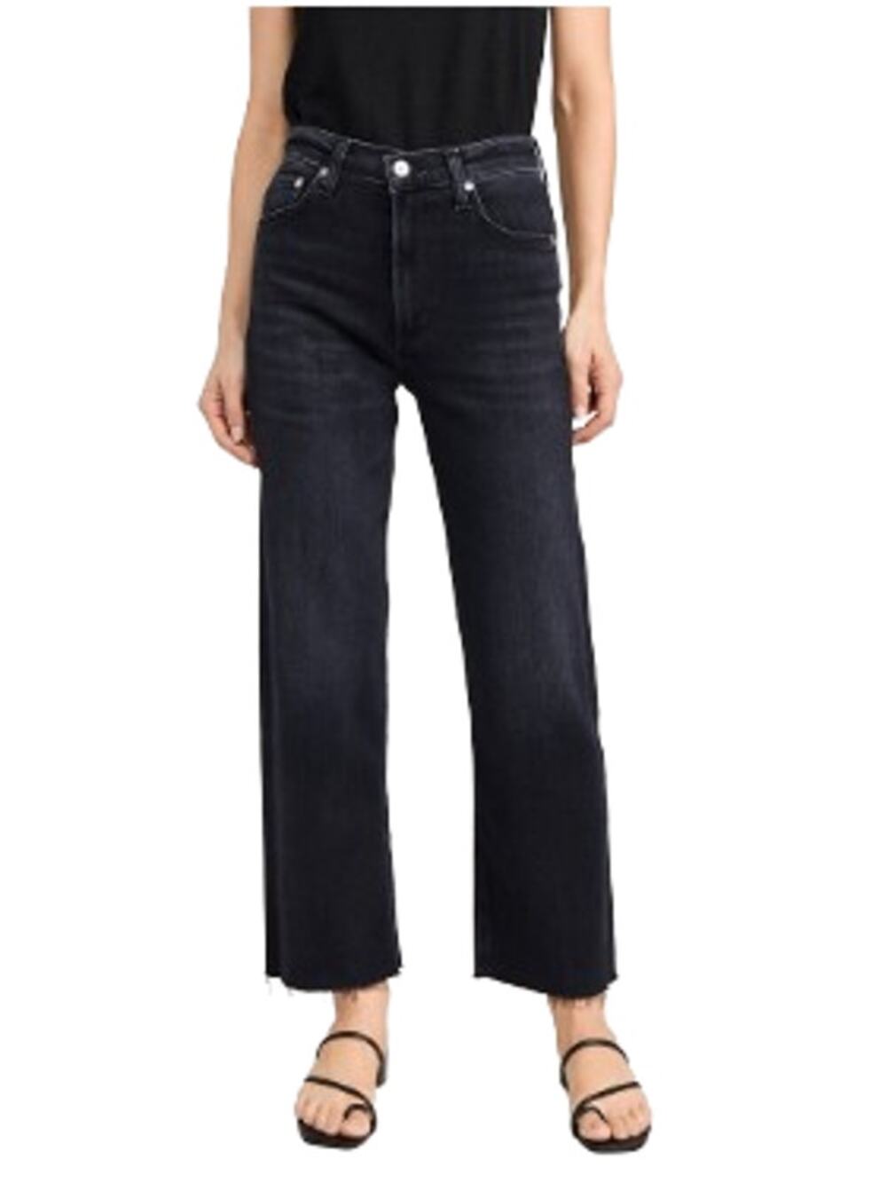 RE/DONE Women's 90s Rigid Low Slung Jeans Size 26 Washed Black Cotton NWT